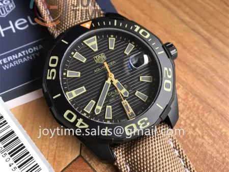 Tag Heuer Aquaracer Calibre5  1:1 Best Edition 43mm SS/PVD Case Nylon Strap SW200 Full Set