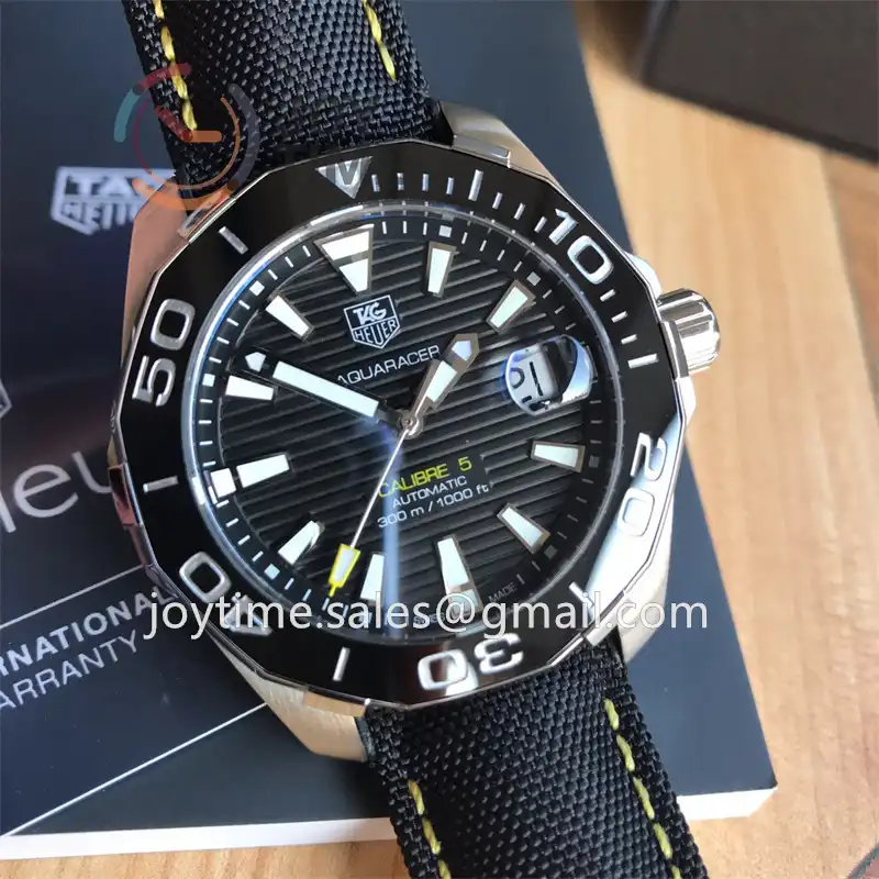 Tag Heuer Aquaracer Calibre5  1:1 Best Edition 41mm SS Case Nylon Strap SW200 Full Set