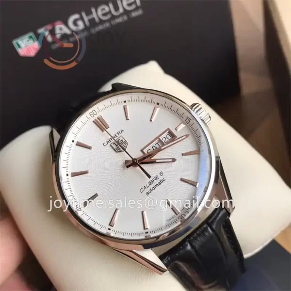 Tag Heuer Calibre5 1:1 Best Edition 41mm SS Case Leather Strap SW200 Full Set