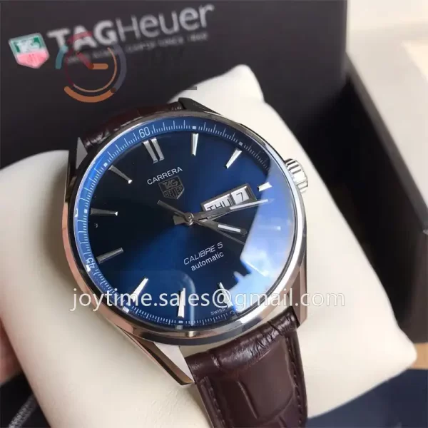 Tag Heuer Calibre5 1:1 Best Edition 41mm SS Case Leather Strap SW200 Full Set