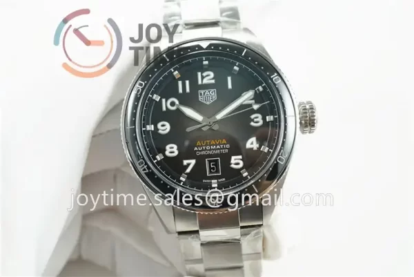 Tag Heuer Autavia DJF 1:1 Best Edition 42mm SS Ceramic Bezel SS Strap A2824