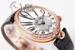 Breguet Reine de Naples ZF 1:1 Best Edition RG Diamonds Bezel Leather Strap A537