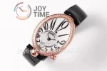 Breguet Reine de Naples ZF 1:1 Best Edition RG Diamonds Bezel Leather Strap A537