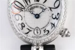 Breguet Reine de Naples ZF 1:1 Best Edition SS Diamonds Bezel Black Fabric Strap A537