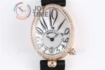 Breguet Reine de Naples ZF 1:1 Best Edition RG Diamonds Bezel Black Fabric Strap A537