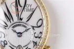 Breguet Reine de Naples ZF 1:1 Best Edition YG Diamonds Bezel Black Fabric Strap A537