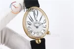 Breguet Reine de Naples ZF 1:1 Best Edition YG Diamonds Bezel Black Fabric Strap A537