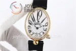 Breguet Reine de Naples ZF 1:1 Best Edition YG Diamonds Bezel Black Fabric Strap A537