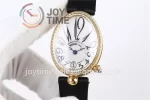 Breguet Reine de Naples ZF 1:1 Best Edition YG Diamonds Bezel Black Fabric Strap A537