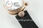 Breguet Reine de Naples ZF 1:1 Best Edition RG Diamonds Bezel Black Fabric Strap A537