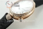 Breguet Reine de Naples ZF 1:1 Best Edition RG Diamonds Bezel Black Fabric Strap A537