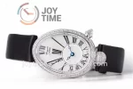 Breguet Reine de Naples ZF 1:1 Best Edition SS Diamonds Bezel Black Fabric Strap A537