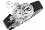 Breguet Reine de Naples ZF 1:1 Best Edition SS Diamonds Bezel Black Fabric Strap A537