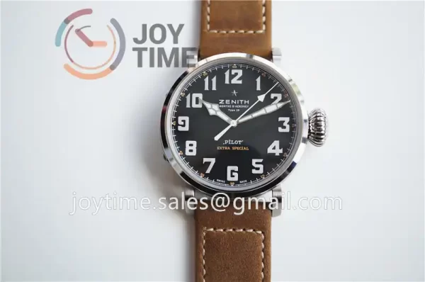 Zenith Pilot Type 20 Extra Special XF 1:1 Best Edition SS  Leather Strap A2824