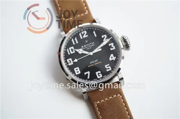 Zenith Pilot Type 20 Extra Special XF 1:1 Best Edition SS  Leather Strap A2824