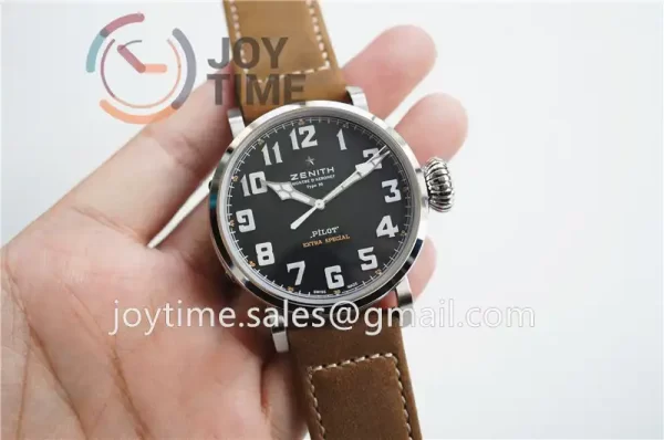 Zenith Pilot Type 20 Extra Special XF 1:1 Best Edition SS  Leather Strap A2824