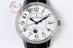 Jaeger-LeCoultre Rendez-Vous Night & Day ZF 1:1 Best Edition  Diamonds Bezel  Leather Strap SA898