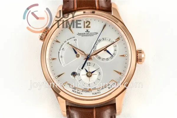 Jaeger-LeCoultre Master Geographic ZF 1:1 Best Edition RG Leather Strap A939