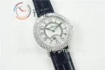 Jaeger-LeCoultre Rendez-Vous Night & Day ZF 1:1 Best Edition Diamonds Bezel Leather Strap SA898