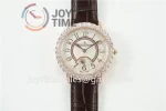 Jaeger-LeCoultre Rendez-Vous Night & Day ZF 1:1 Best Edition RG Diamonds Bezel  Leather Strap SA898