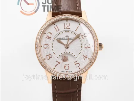 Jaeger-LeCoultre Rendez-Vous Night & Day GF 1:1 Best Edition RG Diamonds Bezel  Leather Strap SA898