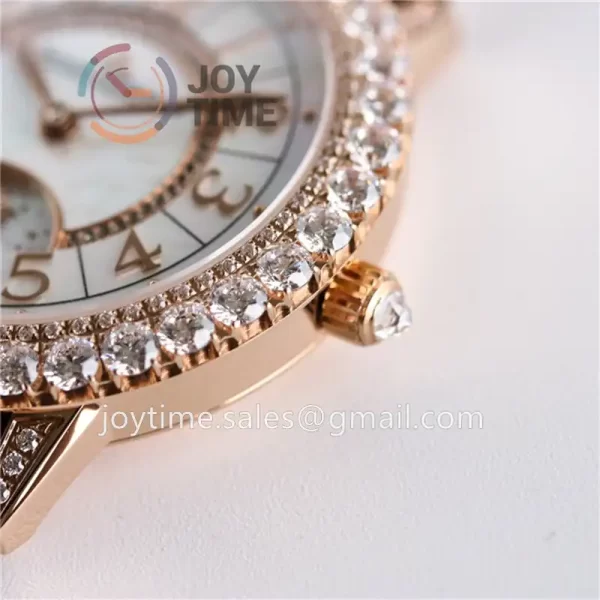 Jaeger-LeCoultre Rendez-Vous Night & Day GF 1:1 Best Edition RG Diamonds Bezel  Leather Strap SA898