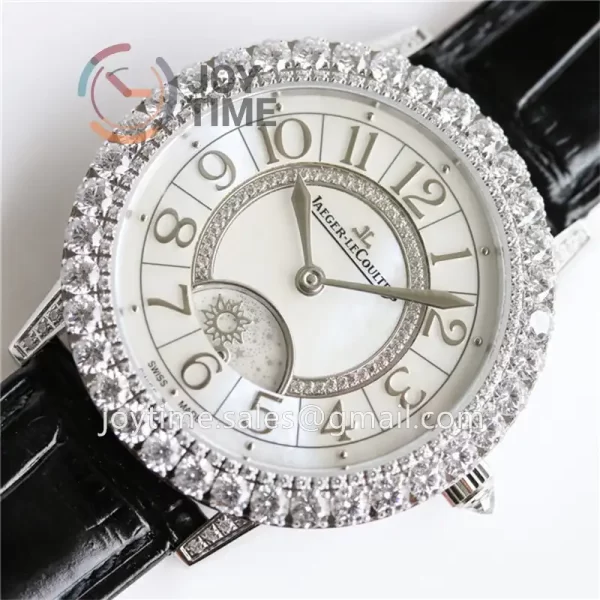 Jaeger-LeCoultre Rendez-Vous Night & Day GF 1:1 Best Edition Diamonds Bezel Leather Strap SA898