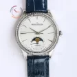 Jaeger-LeCoultre Master Ultra Thin Ladies GF 1:1 Best Edition SS Diamond Bezel Leather Strap A825