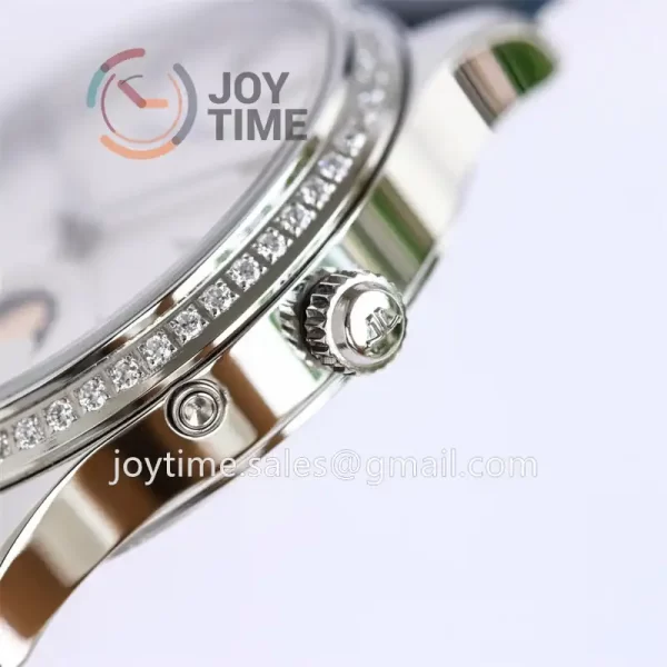 Jaeger-LeCoultre Master Ultra Thin Ladies GF 1:1 Best Edition SS Diamond Bezel Leather Strap A825