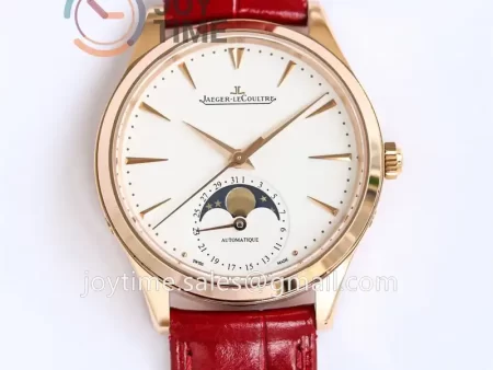 Jaeger-LeCoultre Master Ultra Thin Ladies GF 1:1 Best Edition RG Leather Strap A825