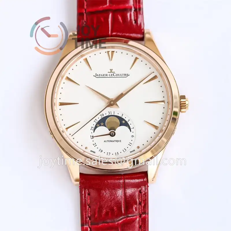 Jaeger-LeCoultre Master Ultra Thin Ladies GF 1:1 Best Edition RG Leather Strap A825