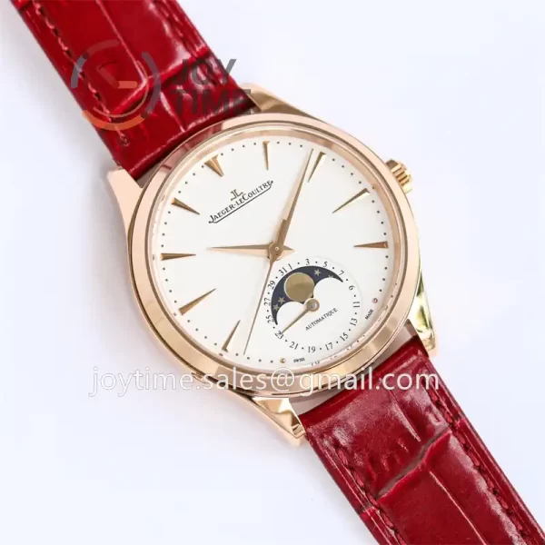 Jaeger-LeCoultre Master Ultra Thin Ladies GF 1:1 Best Edition RG Leather Strap A825