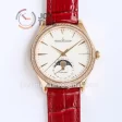 Jaeger-LeCoultre Master Ultra Thin Ladies GF 1:1 Best Edition RG Diamond Bezel Leather Strap A825