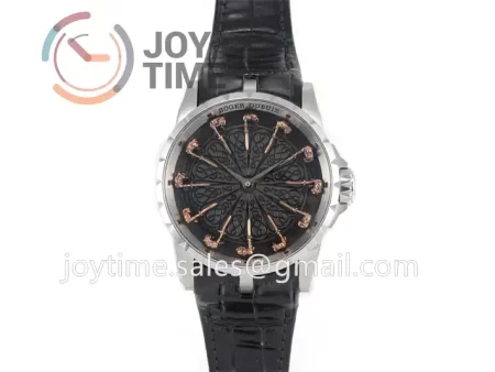 Roger Dubuis Excalibur Knights of the Round Table II ZF 1:1 Best Edition SS Leather Strap A6T15