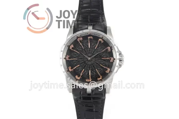 Roger Dubuis Excalibur Knights of the Round Table II ZF 1:1 Best Edition SS Leather Strap A6T15