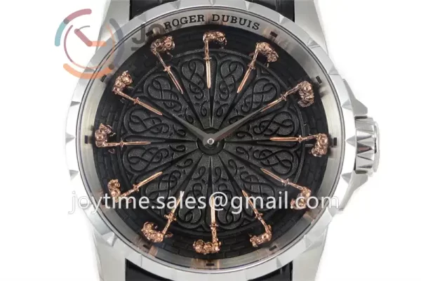 Roger Dubuis Excalibur Knights of the Round Table II ZF 1:1 Best Edition SS Leather Strap A6T15