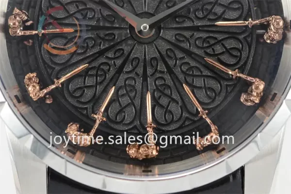 Roger Dubuis Excalibur Knights of the Round Table II ZF 1:1 Best Edition SS Leather Strap A6T15