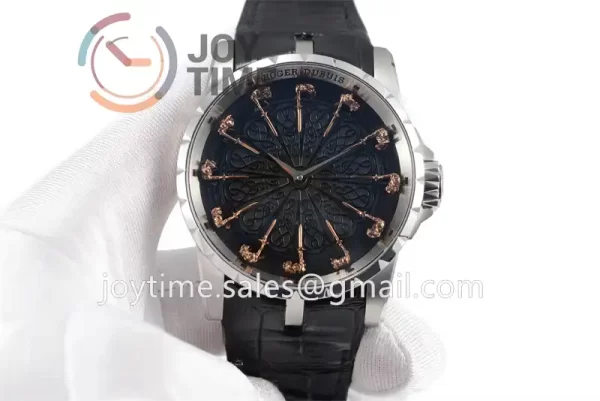 Roger Dubuis Excalibur Knights of the Round Table II ZF 1:1 Best Edition SS Leather Strap A6T15