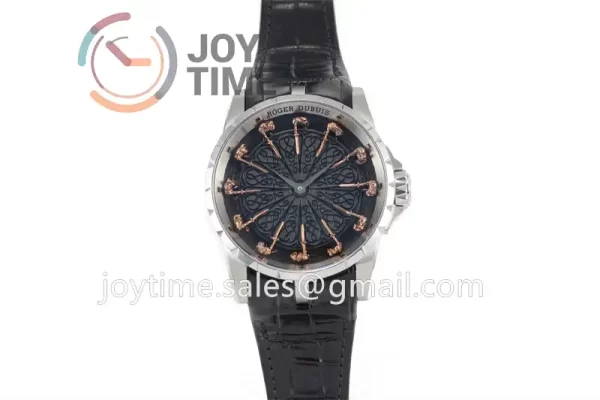 Roger Dubuis Excalibur Knights of the Round Table II ZF 1:1 Best Edition SS Leather Strap A6T15