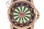 Roger Dubuis Excalibur Knights of the Round Table II ZF 1:1 Best Edition RG Leather Strap A6T15