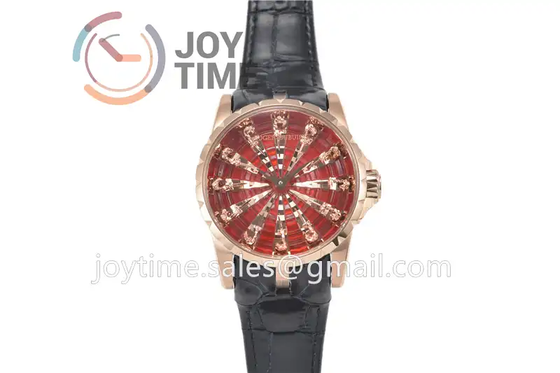 Roger Dubuis Excalibur Knights of the Round Table II ZF 1:1 Best Edition RG Leather Strap A6T15