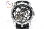 Roger Dubuis Excalibur Spider  BBR 1:1 Best Edition Diamond Bezel Leather Strap Tourbillon