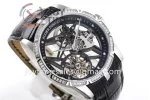 Roger Dubuis Excalibur Spider  BBR 1:1 Best Edition Diamond Bezel Leather Strap Tourbillon