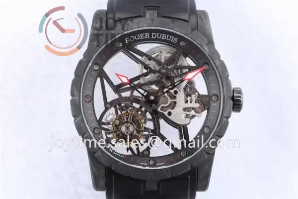 Roger Dubuis Excalibur Spider BBR 1:1 Best Edition Carbon Fiber Rubber Strap Tourbillon