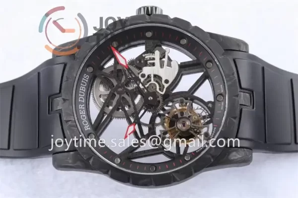 Roger Dubuis Excalibur Spider BBR 1:1 Best Edition Carbon Fiber Rubber Strap Tourbillon