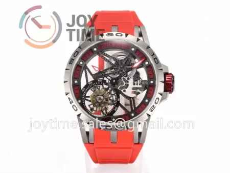 Roger Dubuis Excalibur Spider BBR 1:1 Best Edition 45mm SS Rubber Strap Tourbillon