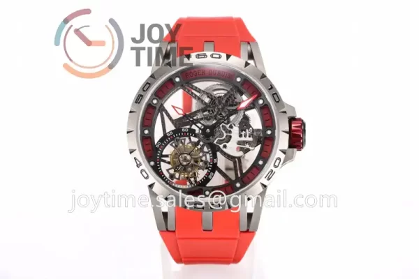 Roger Dubuis Excalibur Spider BBR 1:1 Best Edition 45mm SS Rubber Strap Tourbillon