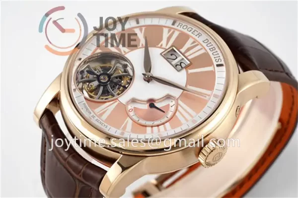 Roger Dubuis Hommage JBF 1:1 Best Edition RG Leather Strap Tourbillon