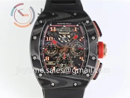 Richard Mille RM011 KVF 1:1 Best Edition Carbon Case Rubber Strap A7750