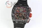 Richard Mille RM011 KVF 1:1 Best Edition Carbon Case Rubber Strap A7750